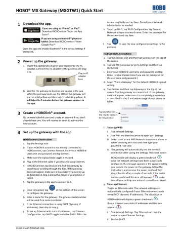 Onset HOBO MX Quick Start | Manualzz Onset HOBO MX Quick Start | Manualzz