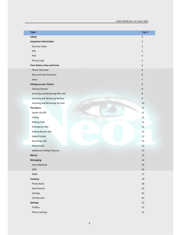 Neoi 809 User Manual | Manualzz Neoi 809 User Manual | Manualzz