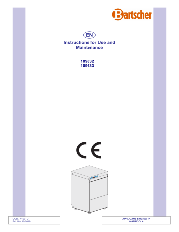 Bartscher 109633 Dishwasher Deltamat TF641LP Operating instructions | Manualzz Bartscher 109633 Dishwasher Deltamat TF641LP Operating instructions | Manualzz