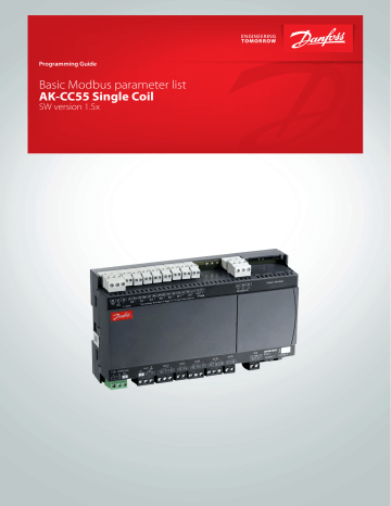 Danfoss AK CC55 Single Coil UI Basic Modbus Parameter List SW Ver 1