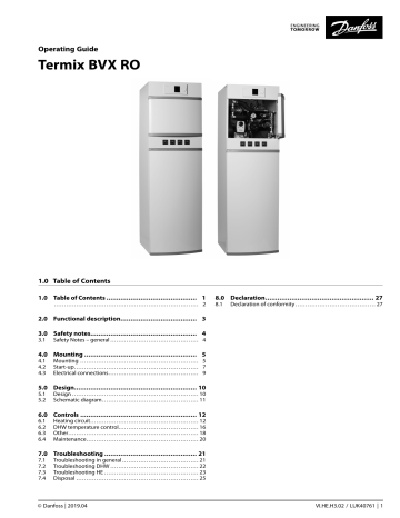 Danfoss Termix BVX RO T E Operating Guide Manualzz