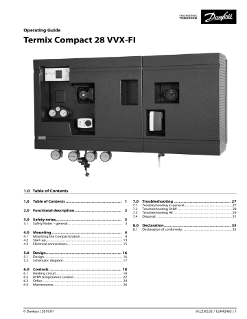 Danfoss Termix Compact 28 VVX FI Operating Guide Manualzz