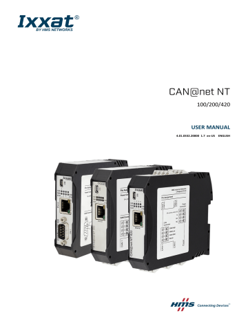 IXXAT CAN@net NT 100, CAN@net NT 200 User Manual | Manualzz IXXAT CAN@net NT 100, CAN@net NT 200 User Manual | Manualzz