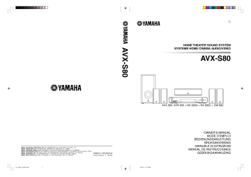 Yamaha AVR S80 AVX S80 NX S80S SW S80 Manual De Instrucciones Manualzz