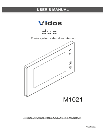Vidos duo M1021 User Manual | Manualzz Vidos duo M1021 User Manual | Manualzz