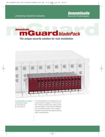 Innominate mGuard blade/266 Hardware Firewall User Manual | Manualzz