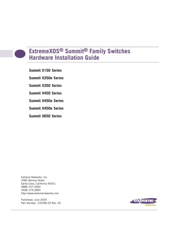 Extreme Networks Summit X150 Series Installation Manual | Manualzz Extreme Networks Summit X150 Series Installation Manual | Manualzz