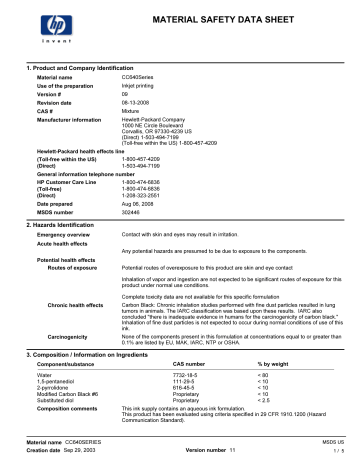 HP 300 Black Ink Cartridge Data Sheet | Manualzz