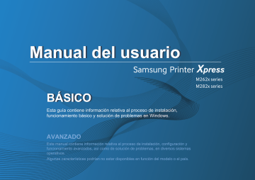 Samsung Xpress M283x Serie Manual de usuario | Manualzz Samsung Xpress M283x Serie Manual de usuario | Manualzz