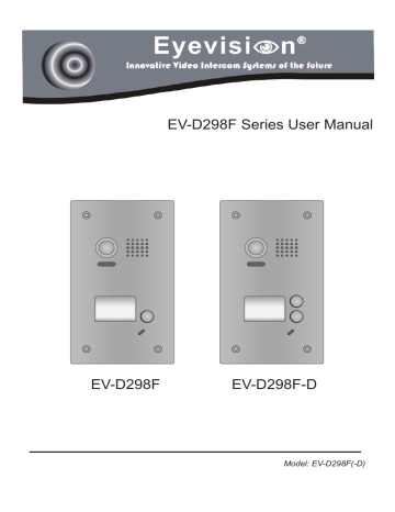 Eyevision EV-D298F Series User Manual | Manualzz Eyevision EV-D298F Series User Manual | Manualzz