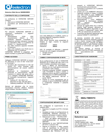 Eelectron IN00B02WEB Quick Start Manual | Manualzz Eelectron IN00B02WEB Quick Start Manual | Manualzz
