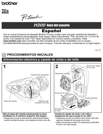 Brother P Touch H El Manual Del Propietario Manualzz