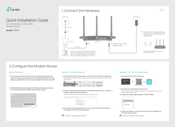 TP-Link Archer VR400 Quick Installation Manual | Manualzz TP-Link Archer VR400 Quick Installation Manual | Manualzz