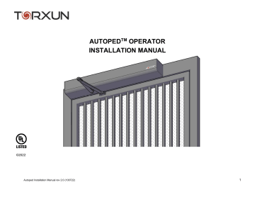 TORXUN AUTOPED M10S.0039 Installation Manual | Manualzz TORXUN AUTOPED M10S.0039 Installation Manual | Manualzz