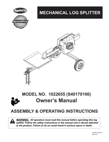 SpeeCo 1022655, S40170100 Owner's Manual | Manualzz