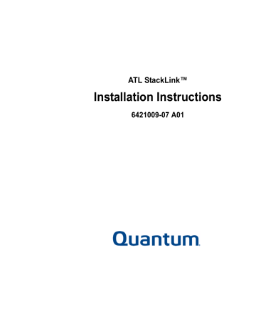 Quantum ATL StackLink Installation Instructions Manual | Manualzz