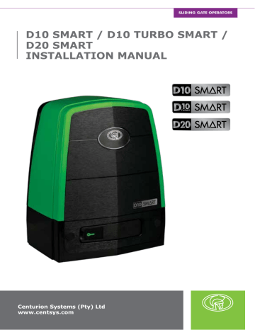 CENTURION SYSTEMS D 10 Installation Manual | Manualzz CENTURION SYSTEMS D 10 Installation Manual | Manualzz