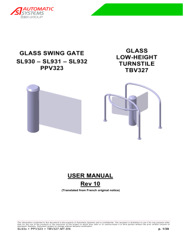 Ier AUTOMATIC SYSTEM SL932 User Manual | Manualzz Ier AUTOMATIC SYSTEM SL932 User Manual | Manualzz