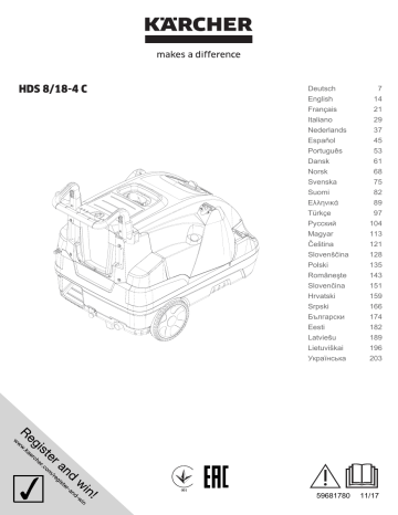 Kärcher HDS 8/18-4 C Manual de utilizare | Manualzz