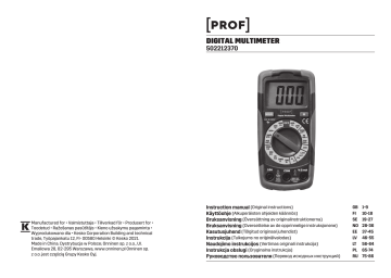 PROF 502212370 instruction manual | Manualzz