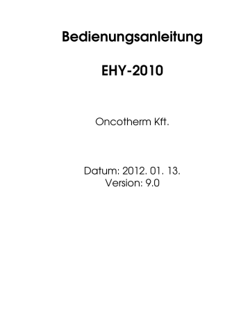 Bedienungsanleitung EHY-2010 | Manualzz