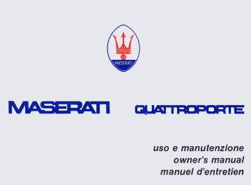 Maserati Quattroporte 3 Owners Manual | Manualzz