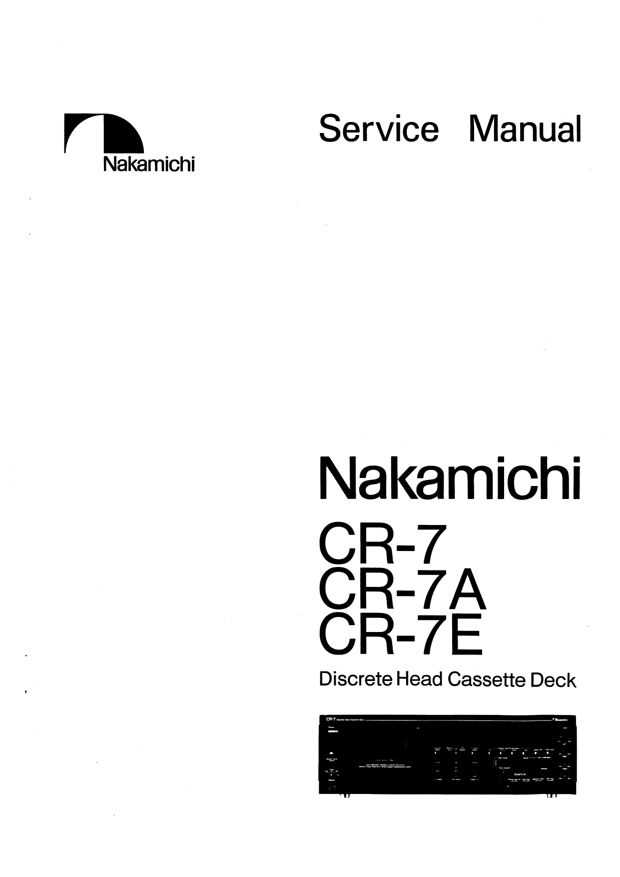 Nakamichi CR-7 calibration board DA09101A 