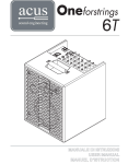 Acus Oneforstrings 6T guitar amplifier MANUALE DI ISTIRUZIONI