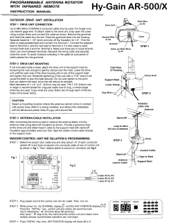 Hygain AR-500 - Product Manual | manualzz.com