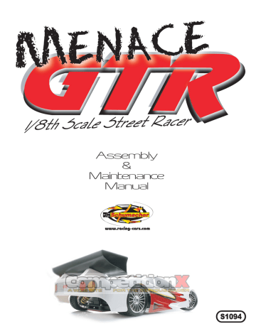 Schumacher Menace Gtr Manual Manualzz
