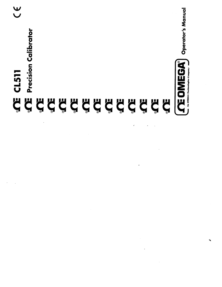 Omega Cl511 Owner S Manual Manualzz