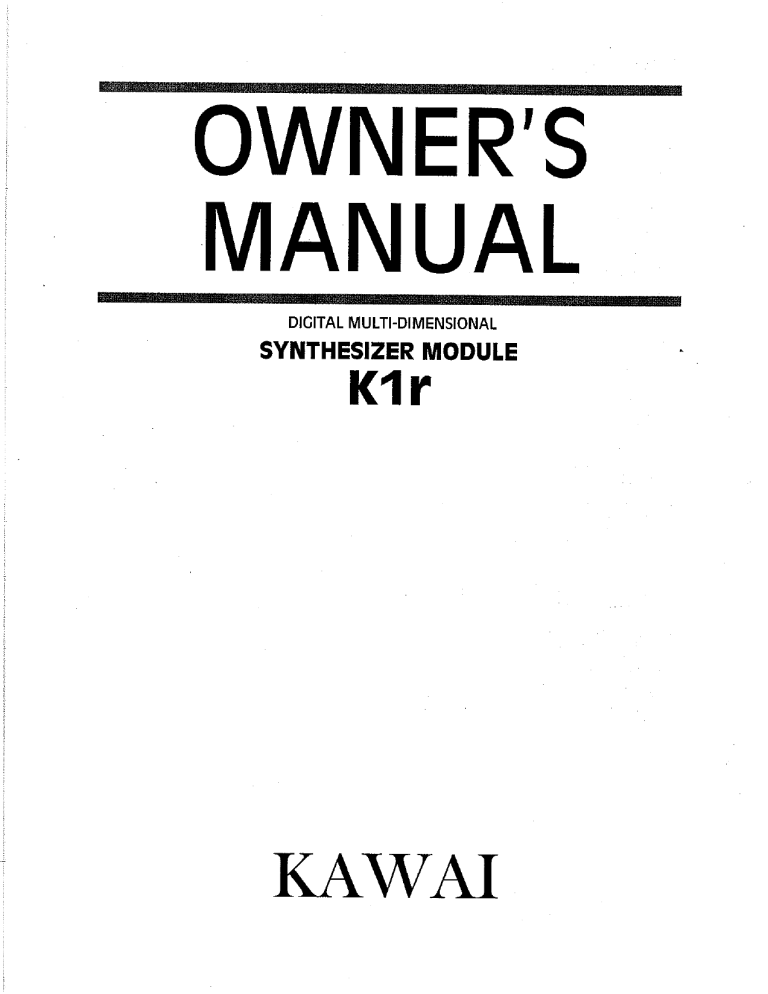 kawai k1r manual | Manualzz