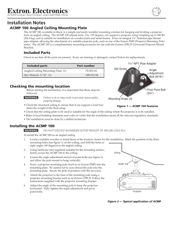 Installation Notes | Manualzz