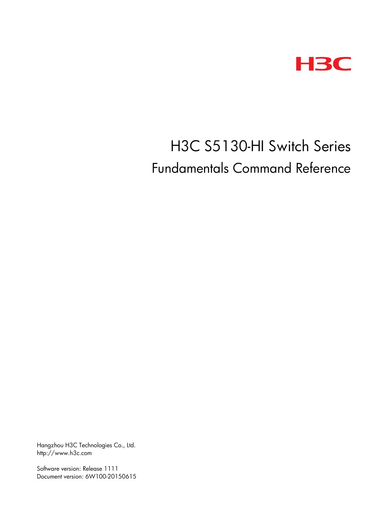 H3C S5130-HI Switch Series | Manualzz