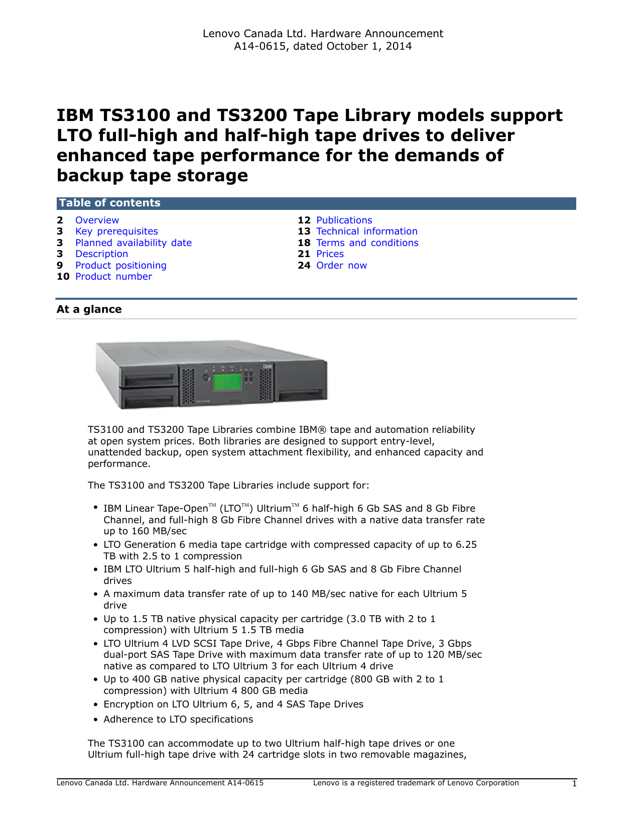 IBM TS3100 And TS3200 Tape Library Models Support LTO Full | Manualzz