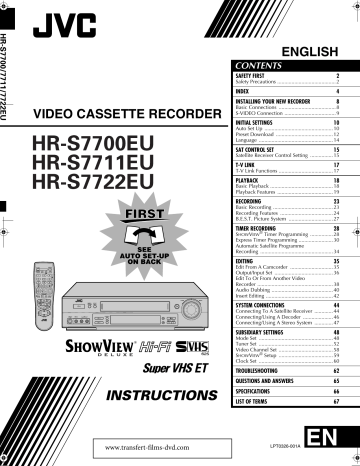JVC HR-S7960E Instructions Manual | Manualzz