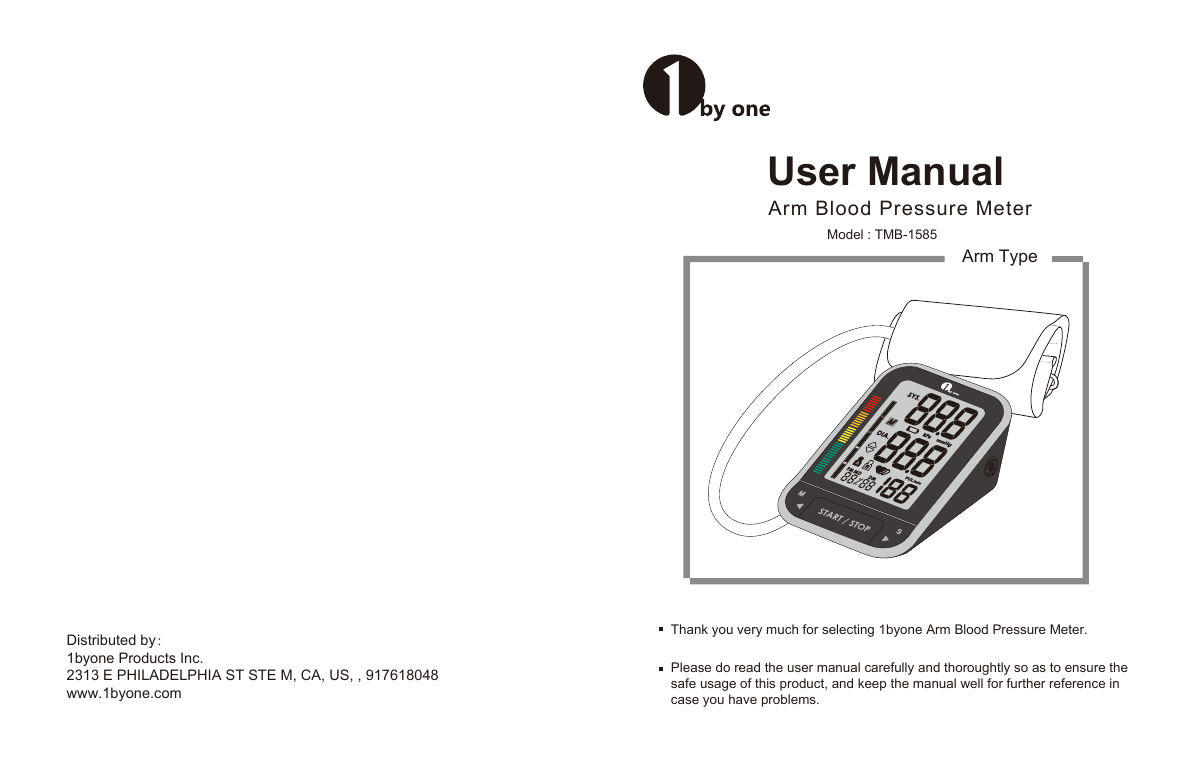 Lifehood TMB-1775 Home Blood Pressure Monitor