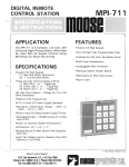 Moose MPI-711 Remote Control Station Installation Instructions