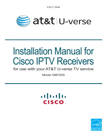 Cisco AT&T U-verse ISB7005 Installation manual | Manualzz