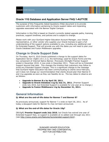 oracle 10g faq answers