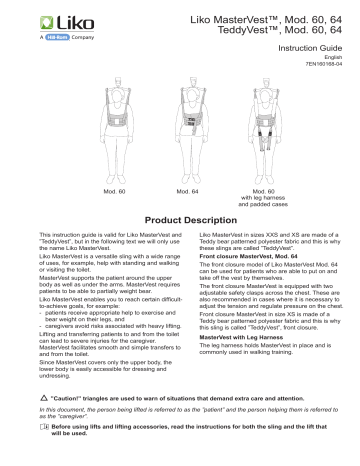 Liko MasterVest 64 Instruction manual