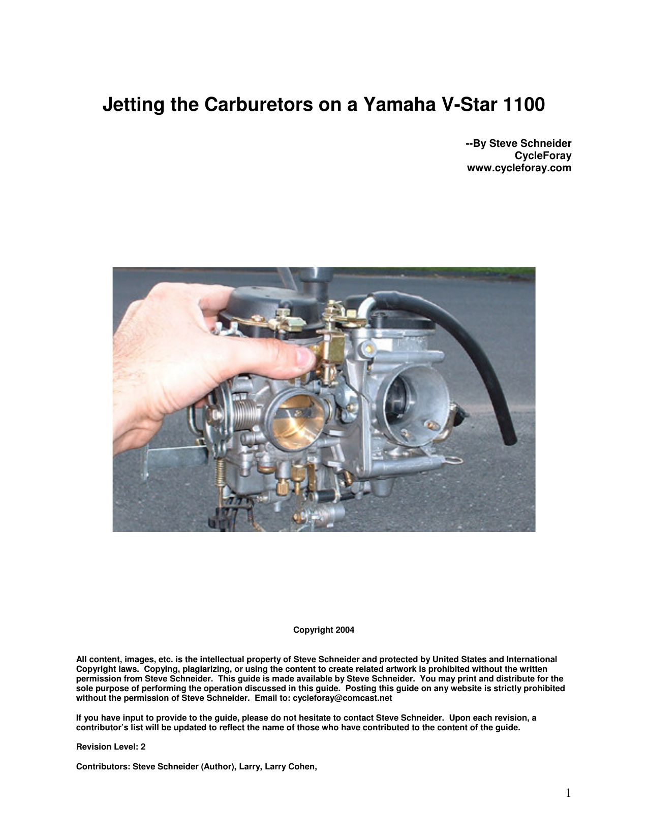 2004 yamaha v star 1100 carburetor