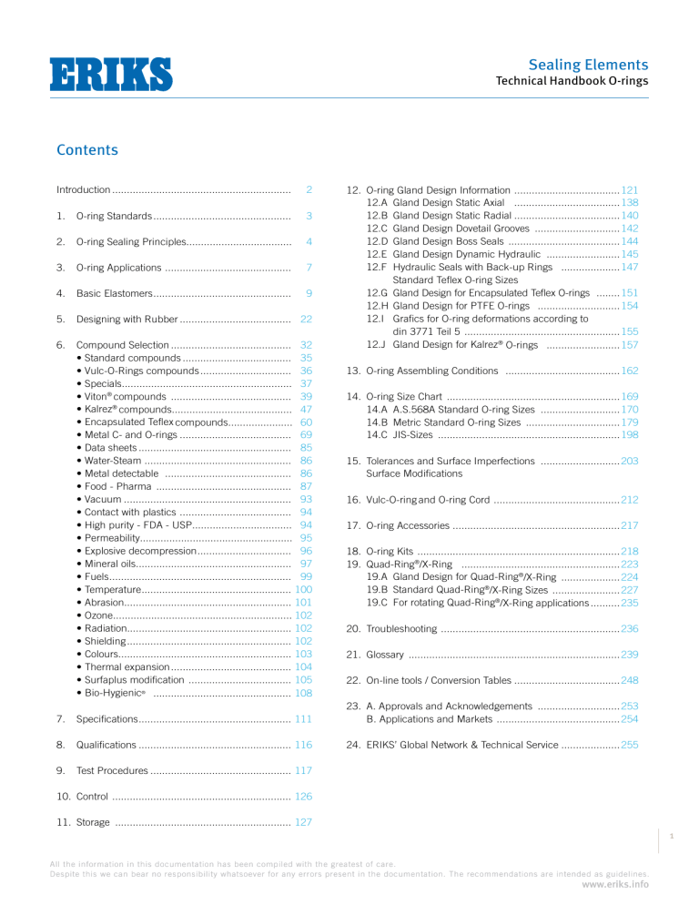 Eriks Nv O Ring Technical Handbook Manualzz