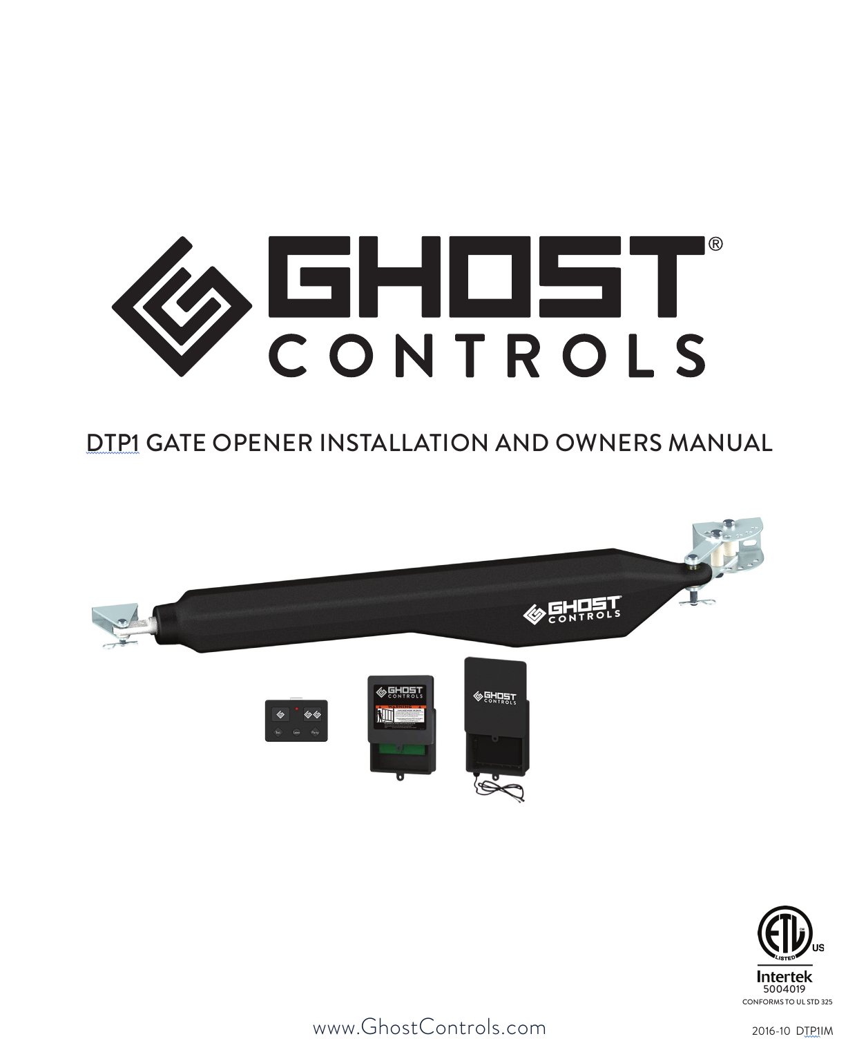 Dtp1 Gate Opener Installation And Owners Manual Manualzz