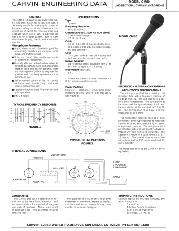 CARVIN CM50 Specifications | Manualzz