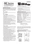 Counter / Timer GE GE3, GE GE6, GE GE4 Instruction Manual