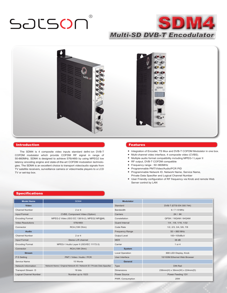Multi Sd Dvb T Encodulator Manualzz