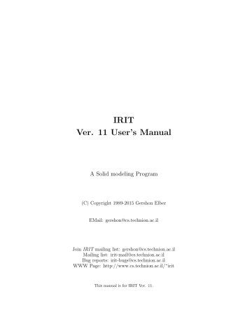 Irit Ver 11 User S Manual Manualzz