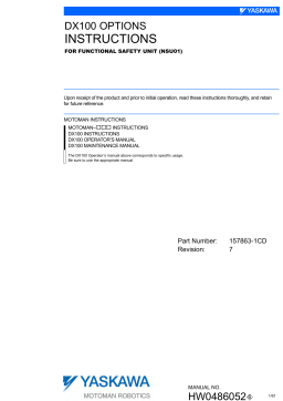DX100 NSU01 Functional Safety Instructions