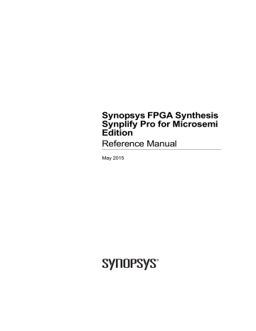 Synplify Pro for Microsemi Edition Reference | Manualzz